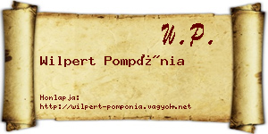 Wilpert Pompónia névjegykártya